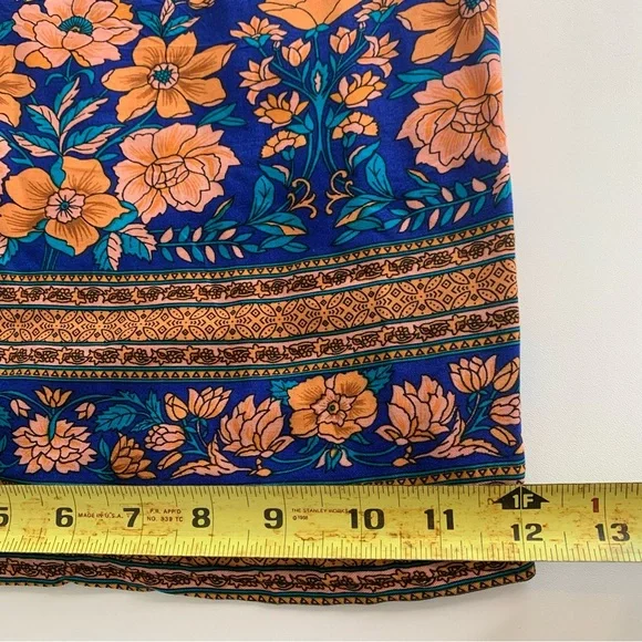 MSM Colorful Floral Boho Wide Leg Pants Elastic Waist Drawstring Size Small - Picture 11 of 11